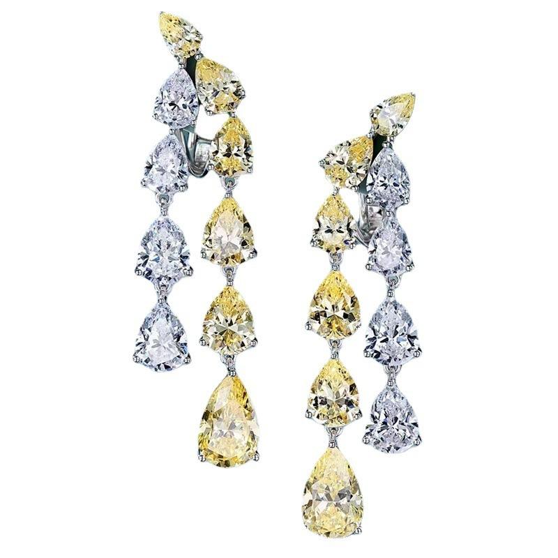 Премиум-серьги с бахромой в виде капель воды, темпераментные серьги-гвоздики, женские серьги