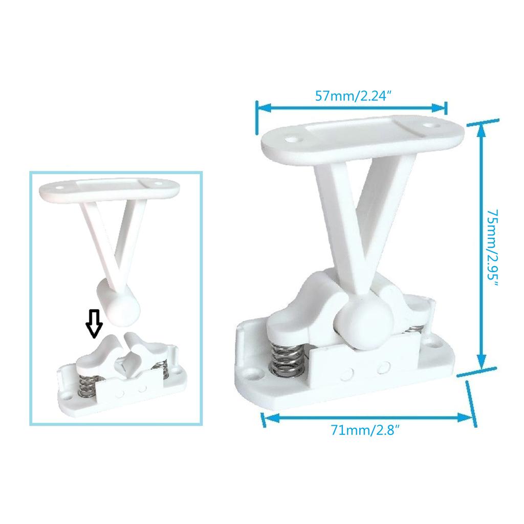 T Type Door Catch Holder Compartment Clips Trailer Stop Entry for Motorhomes Boats Caravans Cruisers Corrosion Resistant