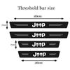 FJN1 Наклейки на порог двери багажника автомобиля с логотипом Jeep Commander Wrangler Grand Cherokee Compass Renegade JK Patriot Декор