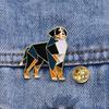 Geometric Line Sheepdog Brooch Cute Dog Animal Anti Exposure Adjustable Waist Pin Badge for Clothes Backpack Decoration Accessory