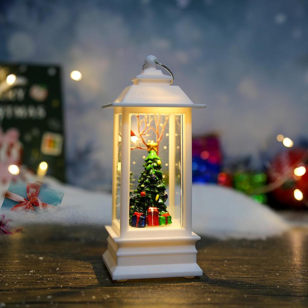 Christmas Festive Lantern: Small Night Light & Table Ornament