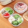 4-х решетчатый холодильник, контейнер для хранения продуктов с крышкой, герметичный контейнер для хранения свежих продуктов, ящик для хранения мяса, органайзер-прокладка для свежих продуктов
