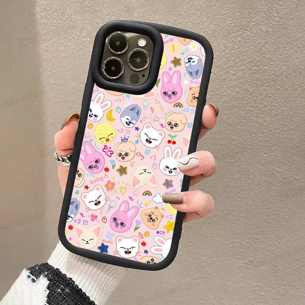 1PC Fashion Kpop S-Stray-Kids Phone Case for iPhone 17 16 15 14 13 12 11 Pro Max Plus Silicone Shockproof Case