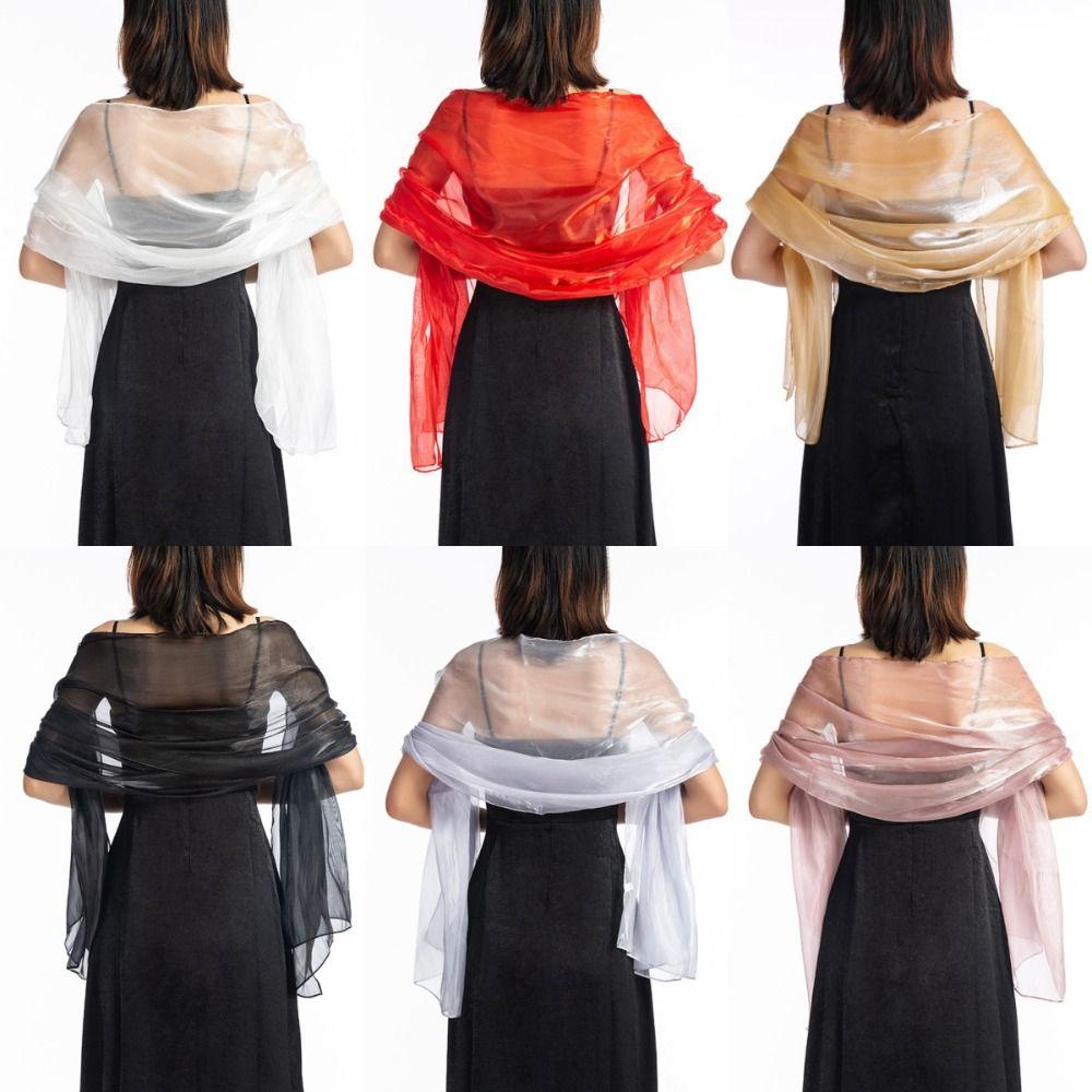 Silky Shawl Wedding Shawl Pure Color Party Capes Decoration Scarf Women Shawls Wraps Bridesmaid