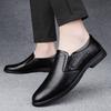 Men's Leather Shoes 2025 Spring First Layer Cowhide Men's British Wedding Shoes Genuine Leather Casual Single Shoes Business Dress Men's Shoes