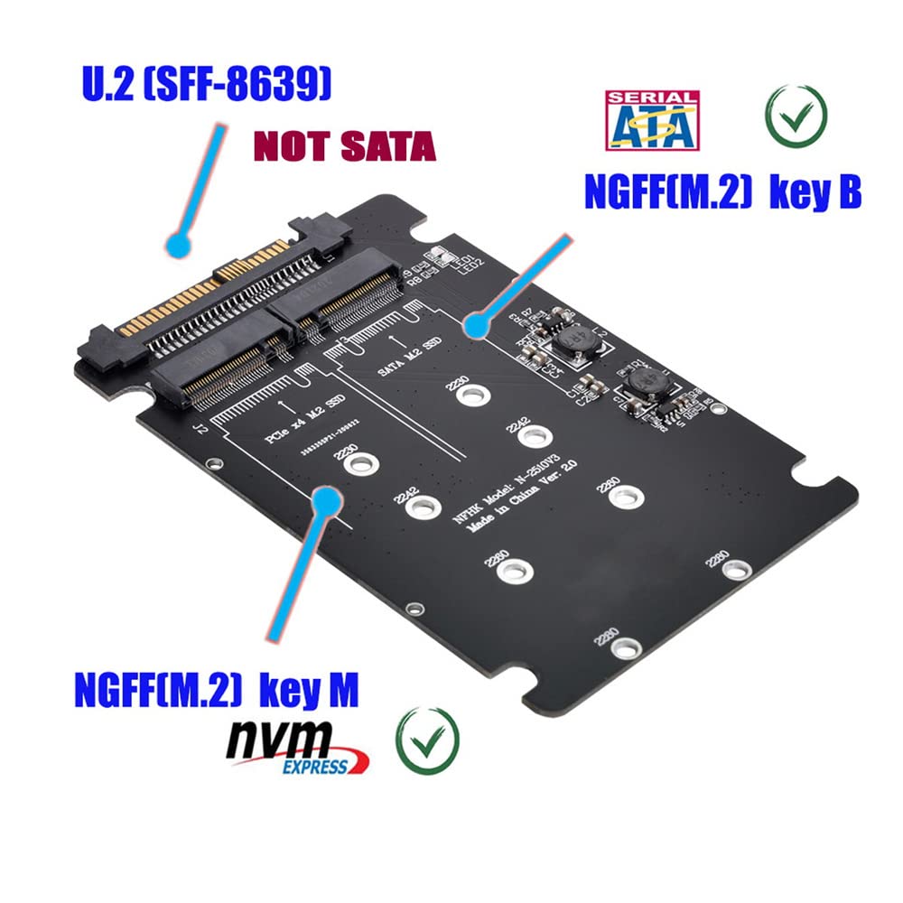 Адаптер NFHK NVME to Combo NGFF SATA PCIe SSD для материнской платы SSD 750 p3600 p3700 Замена SFF-8639 U.2 M.2 M-Key