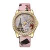 Fashion Flowers Women Watches Casual Leather Strap Analog Quartz Watch Reloj Mujer Girls Clock Gift Relogio Feminino