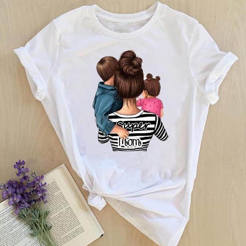 Футболка с принтом, женская одежда, акварель, любовь, мама, тренд, мама, 90-е годы, милая летняя женская футболка, повседневная женская футболка с коротким рукавом, модная футболка с рисунком