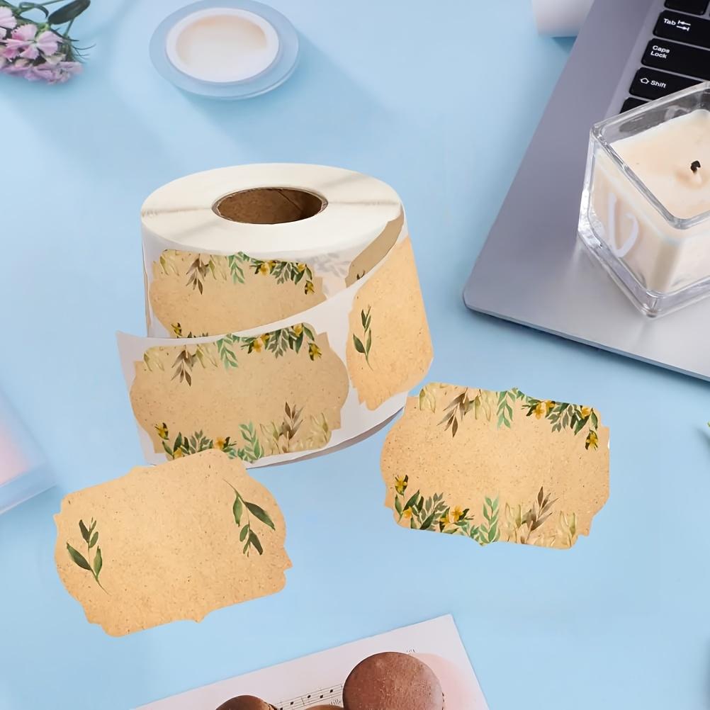 (200pcs/Roll) 5.08*7.62cm Label Stickers for Jars and Lids | Pantry, Mason Jar, Canning, Spice, Bottle Labels,Kraft Paper Label