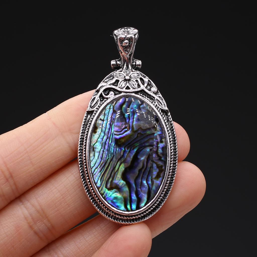 Подвеска из натурального камня в винтажном стиле, ожерелье, модные украшения, овальная форма, колье из сплава, розовый кварц, опал, малайзийский нефрит, идеи подарков, подарки для влюбленных