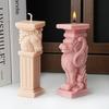 New Lion Roman Pillar Candle Silicone Mold Horse Head Lion Roman Pillar Resin Silicone Mold Concrete Cement Gypsum Silicone Mold