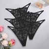 5PCS/Set Women Sexy Lace Thongs G-String T-Back Underwear Female Breathable Underpants Floral Lace Solid Color Panties S-XL