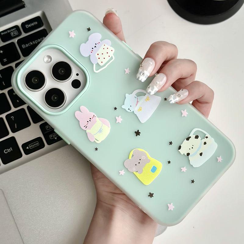 Zhitai Cartoon Jelly Skin Case for iPhone 11-15, Compatible with 14 Pro Max