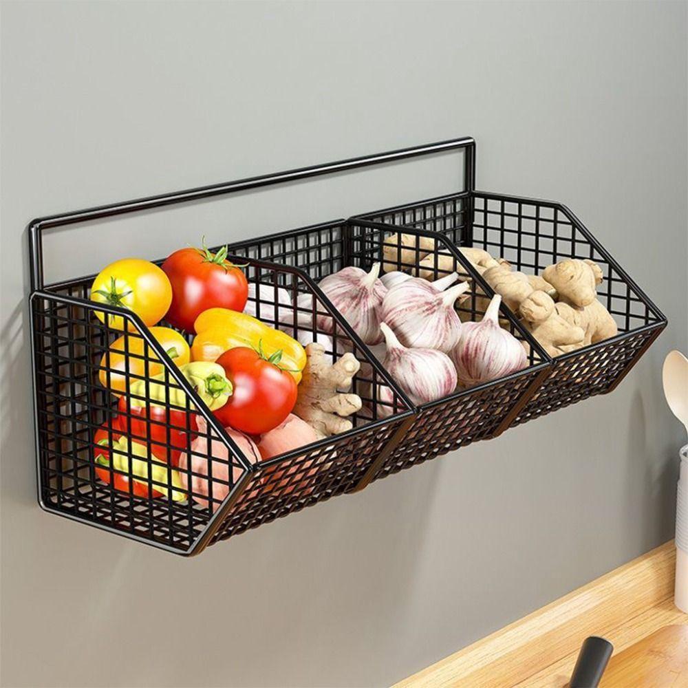 Onion Ginger Garlic Kitchen Shelf Condiments Spice Drain Basket Storage Rack  Household
