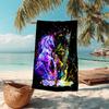 1PC Custom Name Galactic Horse Dance Beach Towel Highly Absorbent And Sand-Resistant Towel for Swimming, Pool, Yoga, And Travel Lightweight