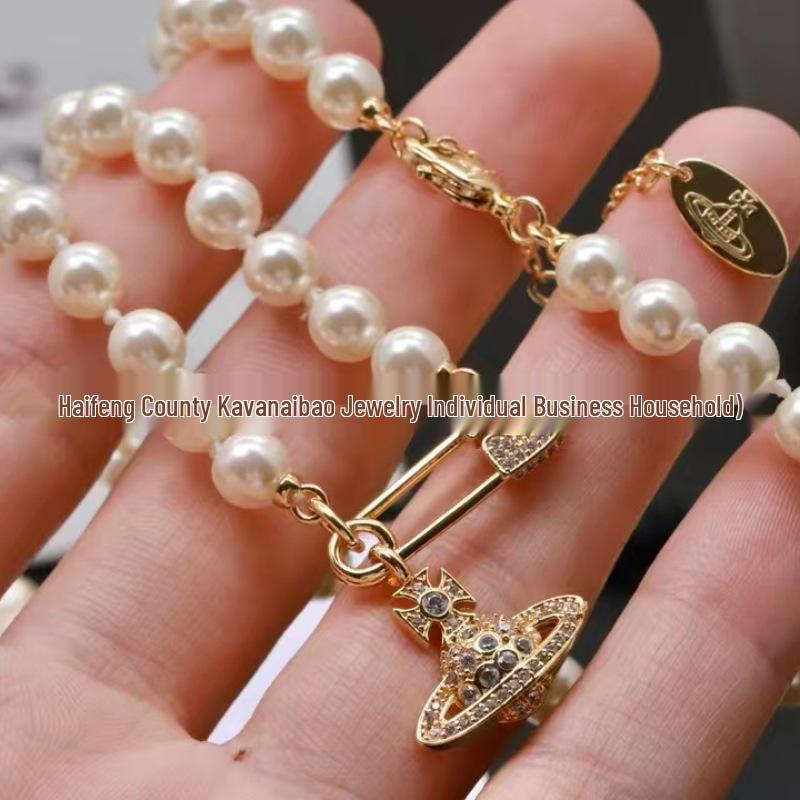 Брошь Seiko West Бриллиантовое Ожерелье Женское Легкая Роскошь Дизайн Сатурна