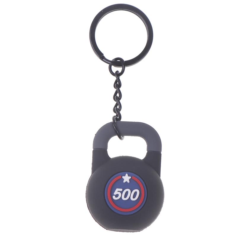 3D брелок для ключей в виде гири для женщин, симпатичный брелок для ключей от автомобиля, спортивный брелок из ПВХ, креативный брелок для сумки
