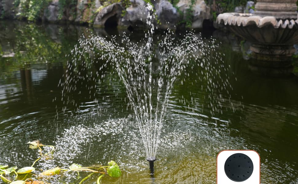 Great for cloudy days! GWSOLAR Hybrid "Smart" Solar Pump. Waters for approximately 3 hours after sunset on clear days! [7W solar panel, built-in 8.88W