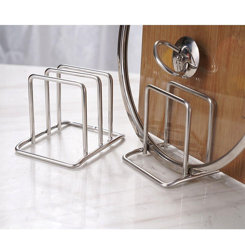 Компактная подставка для крышек кастрюль, нержавеющий органайзер для разделочных досок, держатель для разделочных досок, подставка для крышек, кухонная утварь