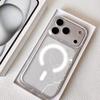 Чехол White Lightning для iPhone 17 16 15 14 13 12 Pro Max Plus с магнитом, кристально прозрачный, для беспроводной зарядки