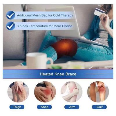 Электрический подогрев ног, наколенник, 5 В, USB/Type-C, зарядка, наколенник с подогревом, 3 уровня нагрева, наколенник, грелка для коленного сустава, облегчение боли в коленном суставе