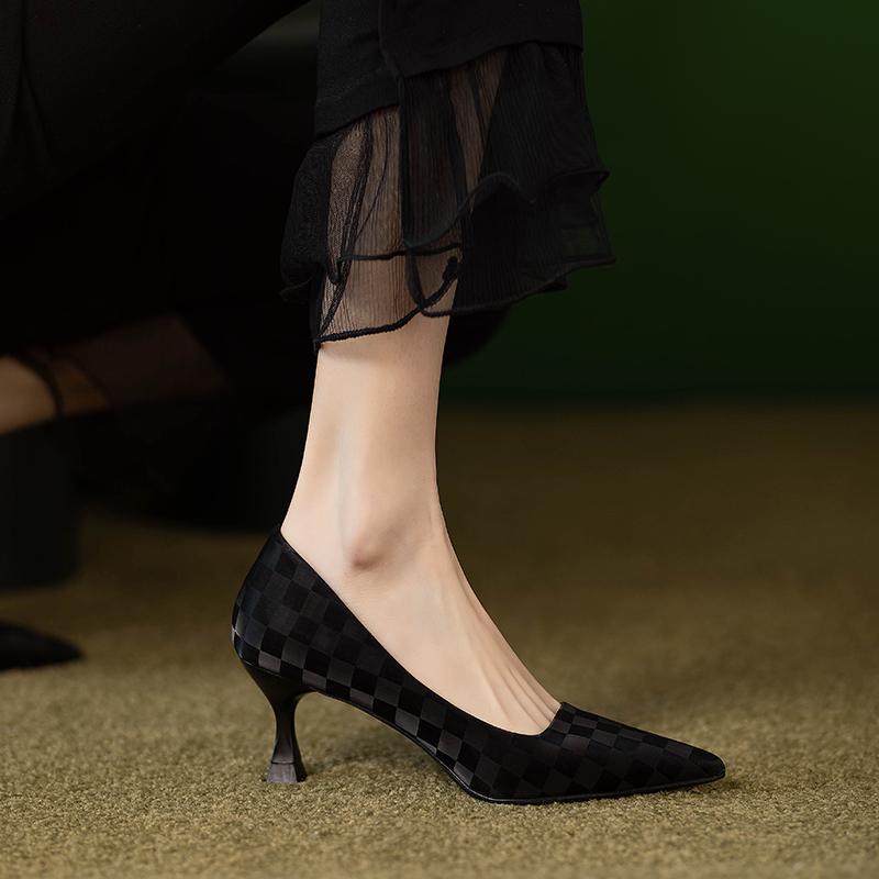 2024 Новый Стиль Модные и Универсальные Остроносые Удобные Однотонные Весенне-Осенние Универсальные Женские Туфли Zapatos