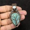 Tree Of Life Amazonite Gemstone Pendant Copper Wire Wrapped Pendant Rainbow Moonstone Jewelry Handmade Designer Pendant Wedding Gift For Her
