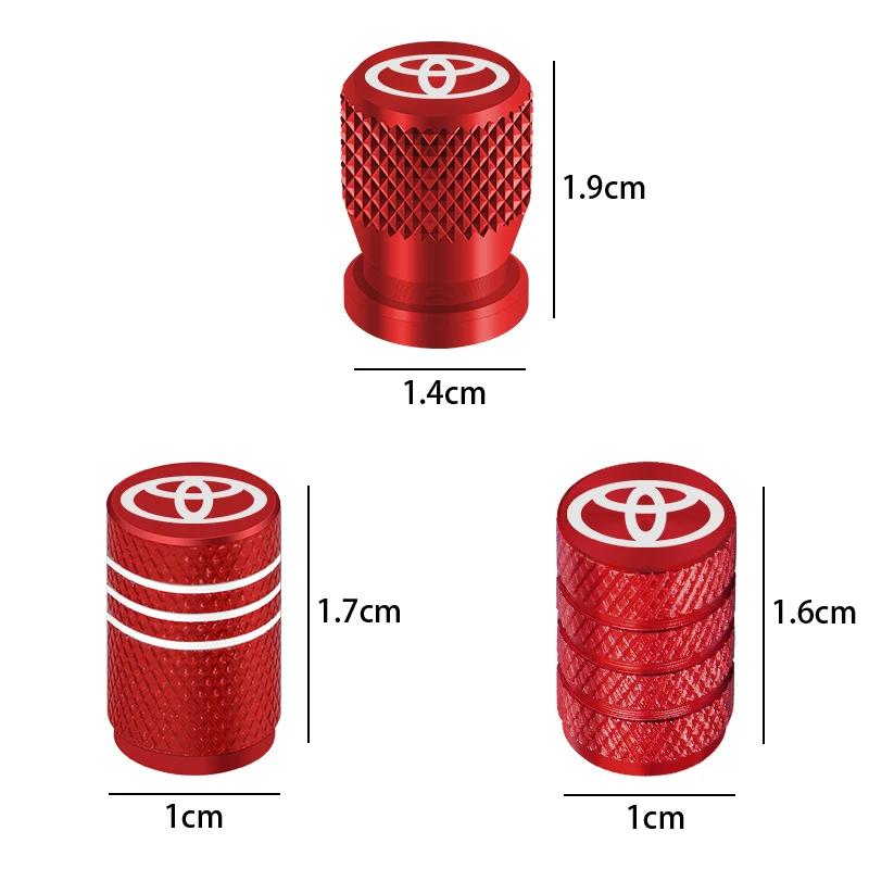4Pcs Car Styling Metal Car Tire Valve Caps Tyre Dust Cap For Toyota Hilux Prius Auris Corolla Camry