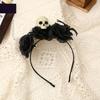 Halloween Rose Headband Dark Spiders Hair Clip Cosplay Party Headwear Hair Hoop Dress Up Party for Masquerade