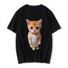 El Gato Meme Sad Crying Cat Munchkin Kitty 3D Print Men Women Unisex T-Shirt Summer Oversized T Shirts Casual Fashion Clothes