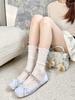 Носки Lolita Lace Calf Socks - дышащие белые носки средней длины для женщин (Весна лето)