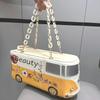 Luxury Designer Bags and Bags  Funny Bus Shape Bag  PU Leather  Women's Evening Bag  Wedding Party  High Quality