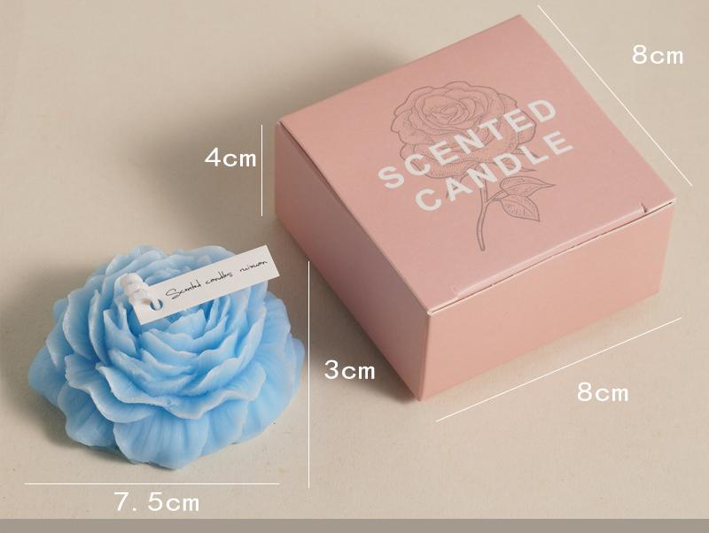 T-10 Peony Flower Scented Candle Handmade for Birthday Wedding Souvenir Gift Party Decoration Delicate Fragrance Aroma