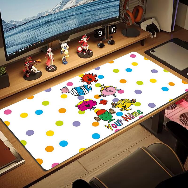 Mr Custom Name Large Size Mouse Pad Large Gaming Table Cushion Non-slip Laptop Tablet Big Mousepad XXL Mat Mini PC Playmat With Lock edge