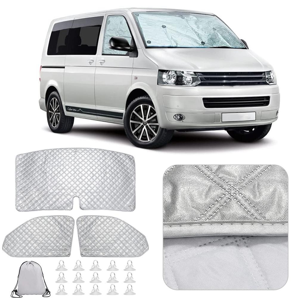 Internal Thermal Blind Window Cover Set for VW T5 T6 3PCS Sunshade Windscreen Protection Set