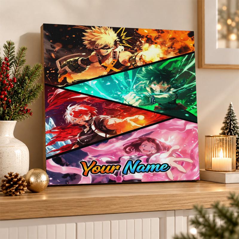My Hero Academia Custom Name Text 5D Diamond Painting Kit DIY Full Drill Diamond Art Decoration