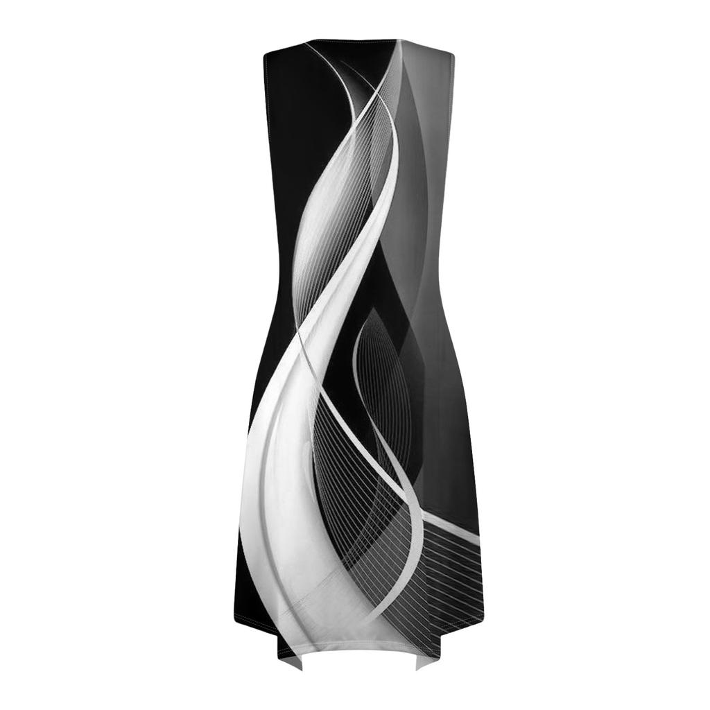 Женское повседневное платье на лето, платье-майка, свободное пляжное платье с карманами, расклешенный миди-сарафан