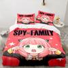 Spy Family Adventure Bedding Set 3pcs, High Quality Bedding Set Including 1pc Duvet Cover And 2pcs Pillowcases for Bedroom, Dormitory Gift