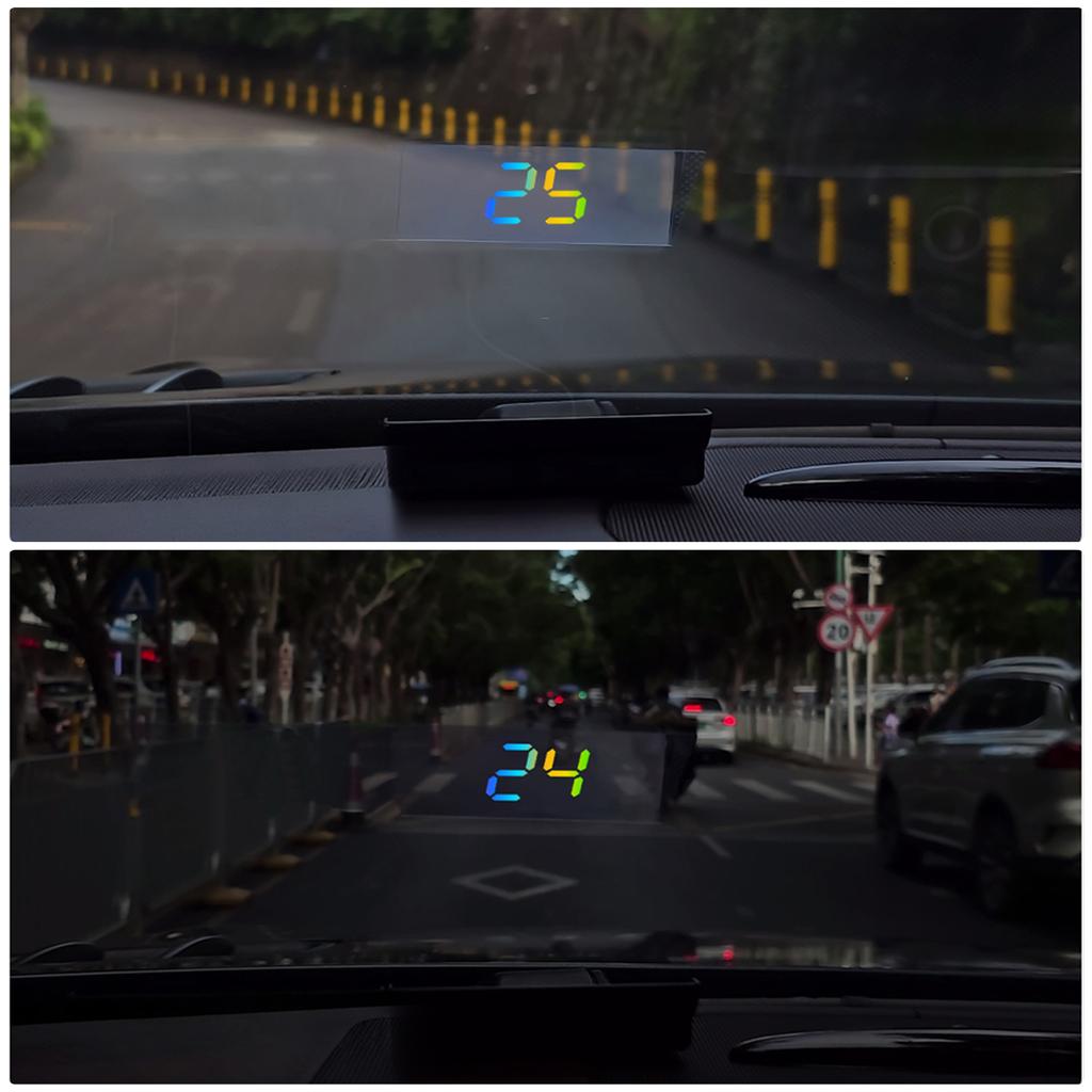 Автомобильный HUD-дисплей Универсальный GPS HUD Цифровой спидометр Автоматическая регулировка яркости Измеритель скорости для автомобилей Подходит для всех транспортных средств