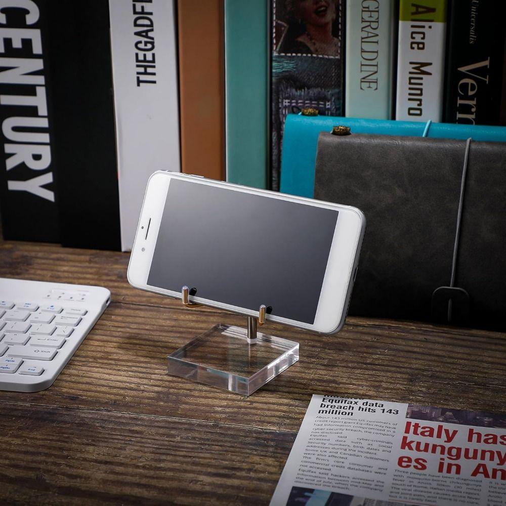 Round/Square Base Metal Arms Crystal Holder Soft Rubber Case Rock Collectibles Shelf  Shop