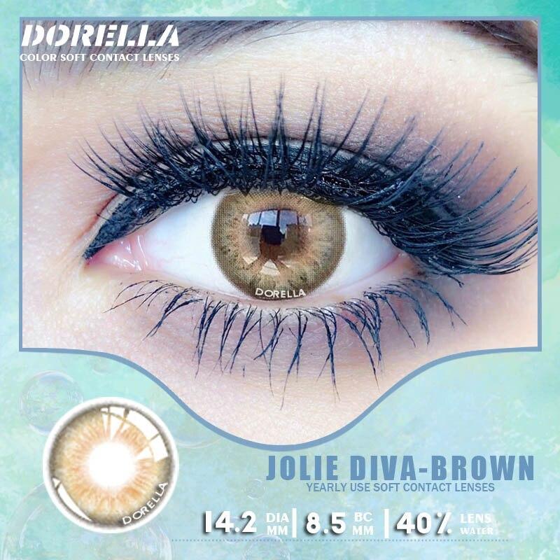 D'ORELLA 1 пара (2 шт.) натуральных цветных контактных линз для глаз, косметические контактные линзы, цветные контакты для глаз