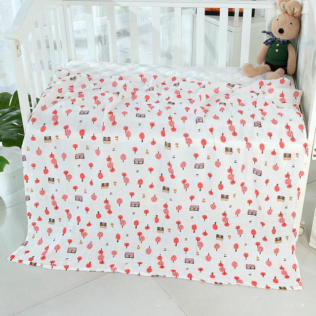 Muslin 120*120CM Cotton Baby Swaddles Soft Newborn Blankets Bath Gauze Infant Wrap Sleepsack