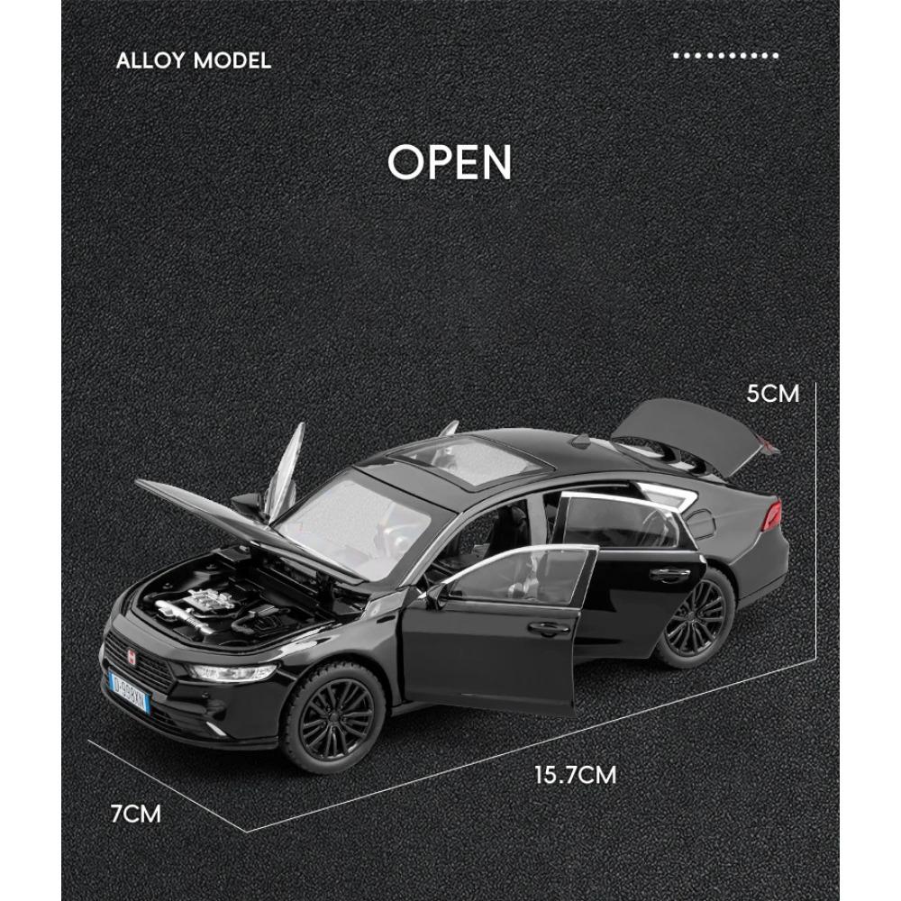 1/32 Honda Accord Alloy Muscle Car Model Sound and Light Pull Back Children's Toy Collectibles Birthday Gift