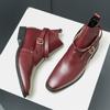 Модные Горячо Продаваемые Мужские Ботинки Челси Европа Америка Высококлассные Банкетные Туфли Модные Красные Новые Мужские Высокие Короткие Ботинки