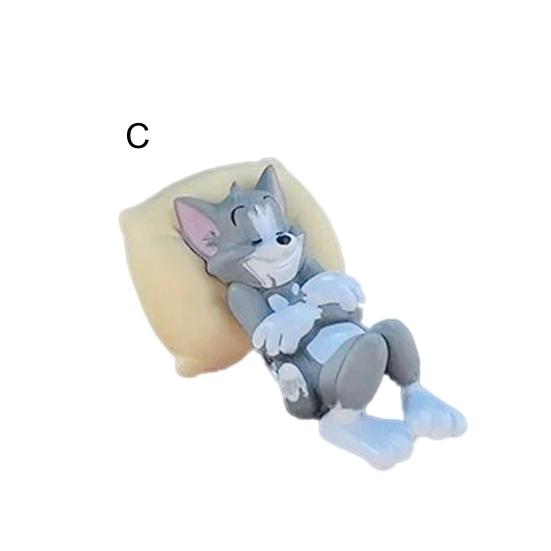 T-ом и Джерри Полимерная фигурка Милый спящий кот-мышь Украшение на приборную панель автомобиля Настольное украшение Коллекционный мультяшный персонаж для автомобиля дома