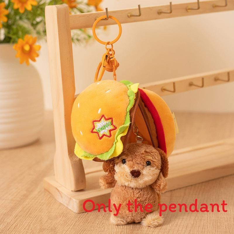 Plush Dachshund Dog Keychain With Soft Short Plush For Bag Decoration And Gift