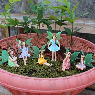 Аксессуары для сада фей, для улицы и дома, 6 шт. Миниатюрные фигурки фей для горшечных растений и украшения мини-садовой лужайки