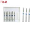 10pcs Dental Diamond Burs Drill Dia-burs Polishing Smoothing Whitening Product For High Speed Handpiece Medium FG 1.6M FO-41