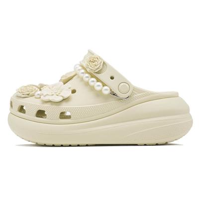 Crush Clog EVA молодежные универсальные туфли с перфорацией женские костяные белые
