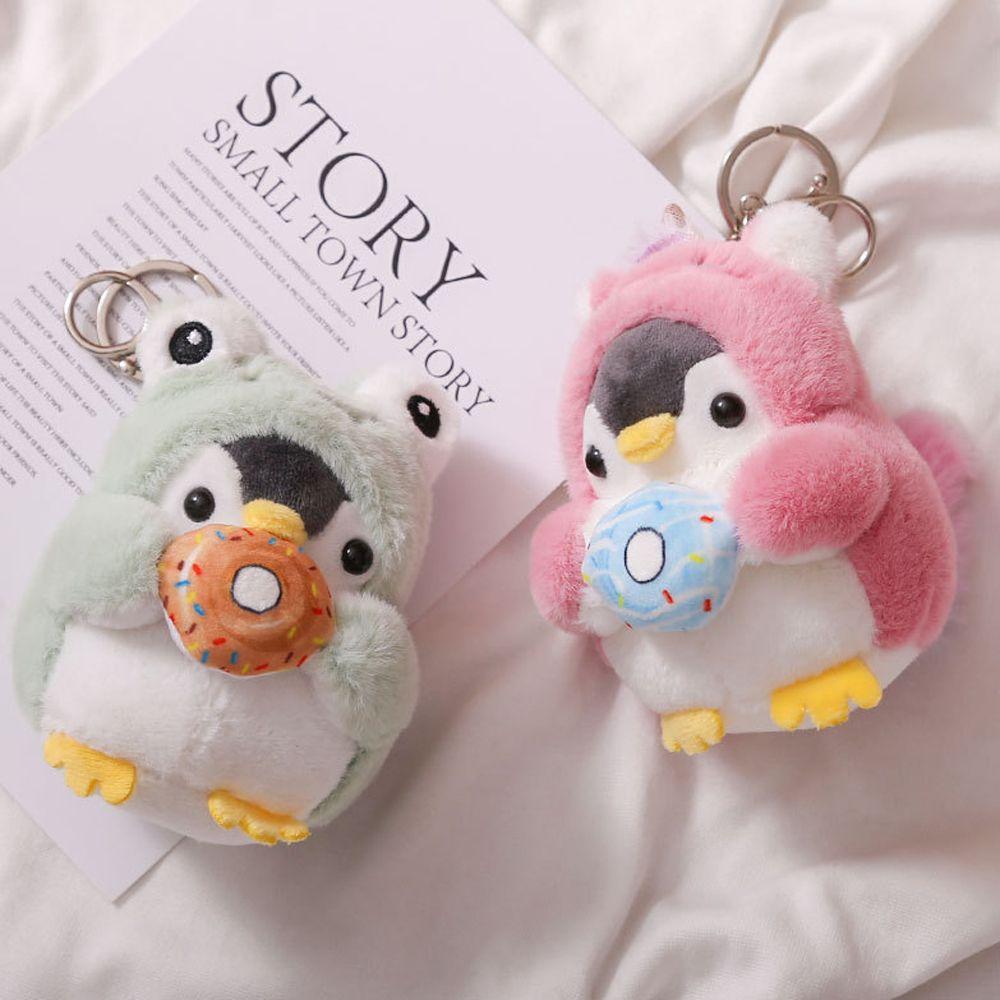 Donut Stuffed Pendant Penguin Pendant Plush Key Chain Korean Style Key Buckle Women Key Holder